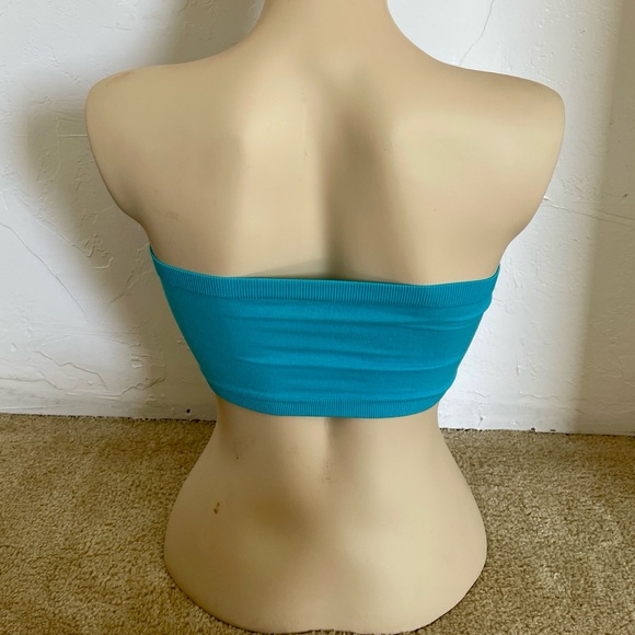 WET SEAL Bright BLUE Strapless BANDEAU Bralette TUBE TOP Size Medium - Picture 7 of 8